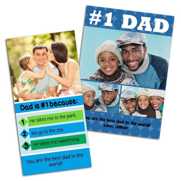 Custom photo Fathers Day Cards