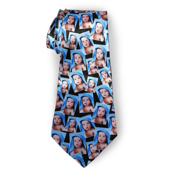 Custom neck ties with a photo pattern for Dad to wear to work