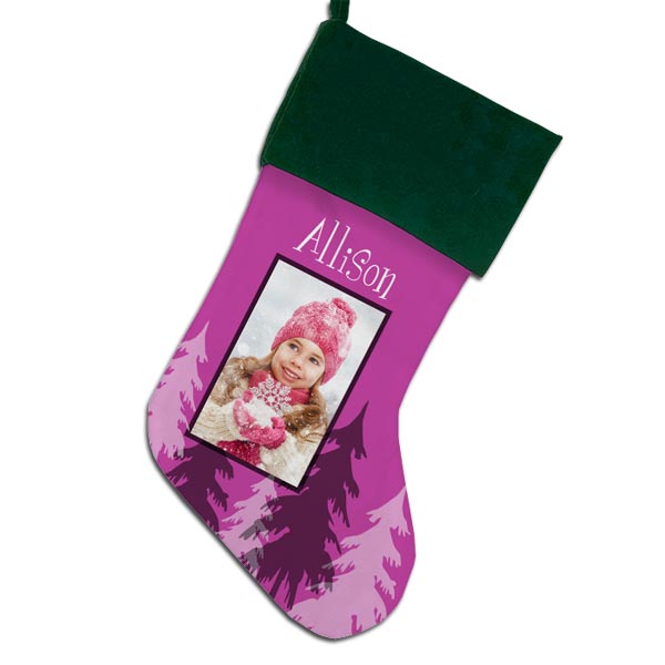Custom holiday stockings available with a red or green cuff