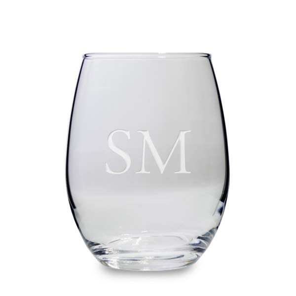 Small stemless wine glass holds 15 ounces