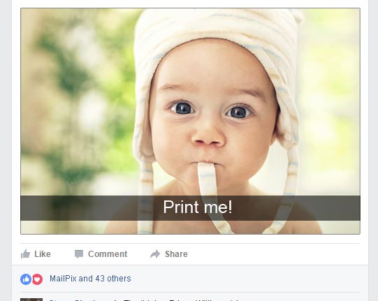 Print your best Facebook and Instagram photos with ease and choose from a variety of print options.
