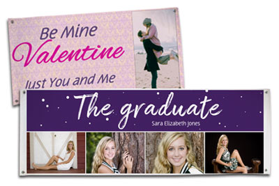 Design your own personalized banner online with photos, logos, text and a variety of templates.