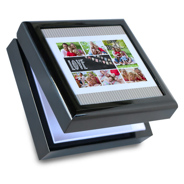 Personalize your own keepsake box with a heartwarming photo and store your valuables away in elegance.