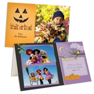 Add a unique twist to your Halloween greeting with our customized photo cards and invitations.