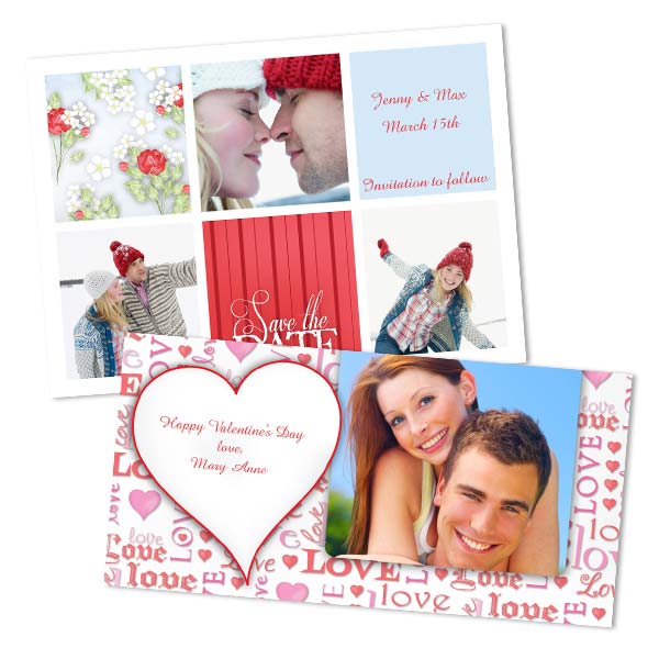 Create a romantic Valentine's Day greeting by using one of your favorite couples photos.