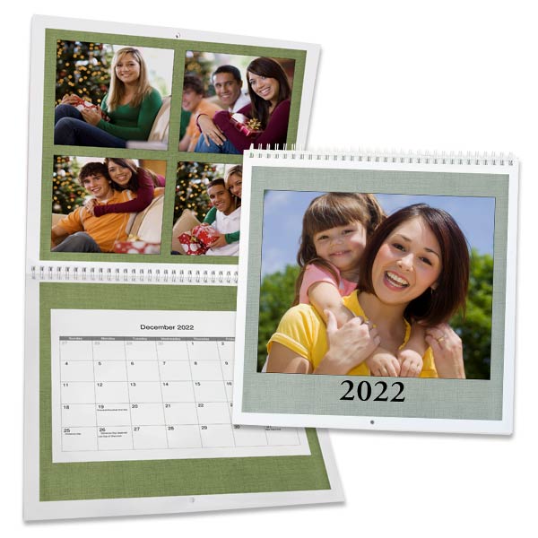 Keep track of your schedule with our 12x12 photo calendar and admire your photos everyday.