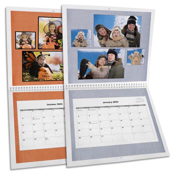 Large wall calendars for showing off your photos year round are great for any work or home space