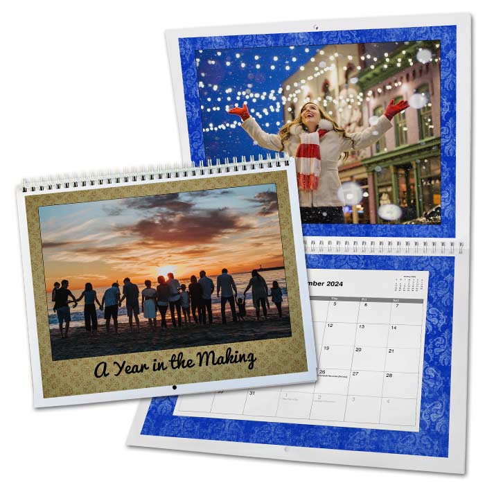Create a custom 2024 calendar using your own photos with MailPix 8x11 calendars