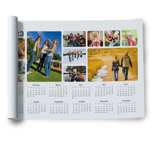 Photo collage calendar posters are a great way to fill your walls and perfect for kids or any office space