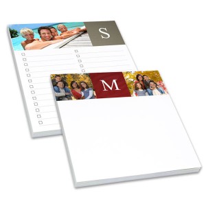 Make your own custom notepads with text and photos to brighten your daily routine.