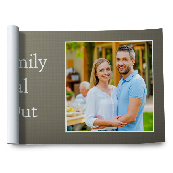 Add a professional look to any celebration with a custom printed paper photo banner.
