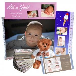 Create a new baby album, baby announcement and much more using your favorite baby photos.