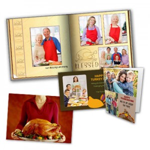 Celebrate what you're thankful for by designing your own Thanksgiving photo album or greeting card.