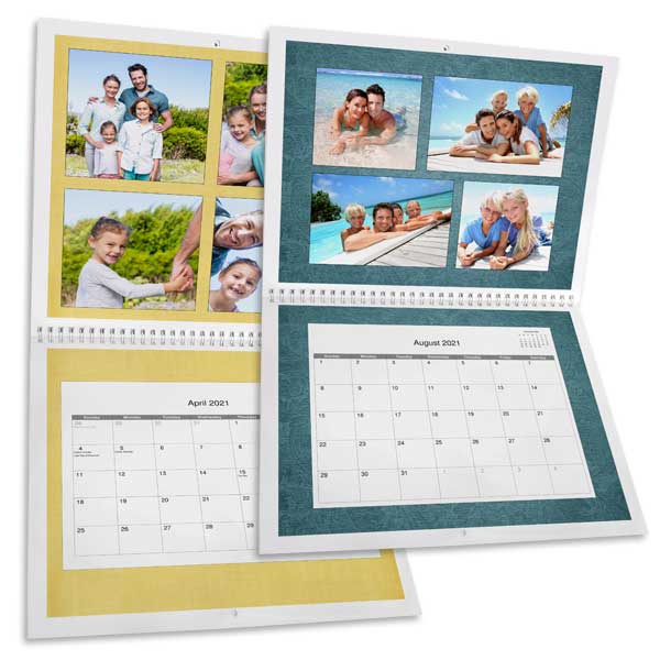 Create a custom wall calendar for your home with photos and personalized dates
