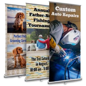 Create your own retractable banner with MailPix Roll up banners