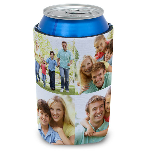 Enjoy a cold beverage in style with our custom photo drink sleeves and koozies.