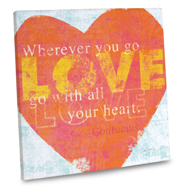 Add a heartwarming accent to your home decor with our love inspired quote canvas.