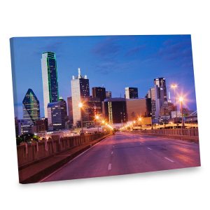 Add urban flair and sophistication to your décor with our city skyline wrapped canvas print.