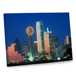 Our nighttime cityscape canvas makes the perfect decor accessory for any room in your home.