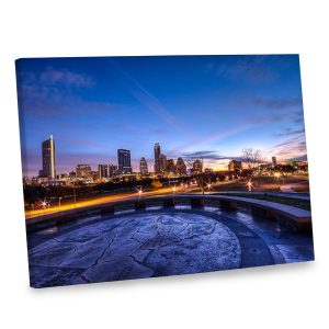 Add a urbane feel to your living area with our elegant gallery wrapped canvas print.
