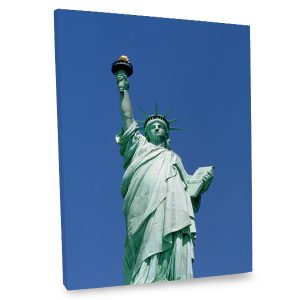 Dress up your interior with an iconic photo of the Statue of Liberty printed on canvas.