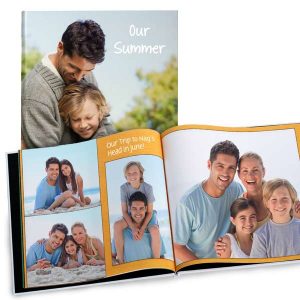 Create your own layouts and design a custom cover photo book for any occasion.
