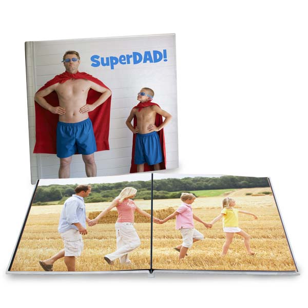 Create a coffee table photo book for your home with a 12x12 layflat photo book