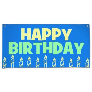Decorate for your Birthday party and event with a Happy Birthday Banner size 4x2