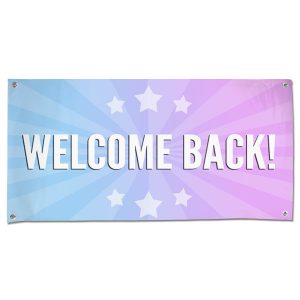 Celebrate the arrival of someone you care about with a welcome back banner perfect for parties and decorations size 4x2