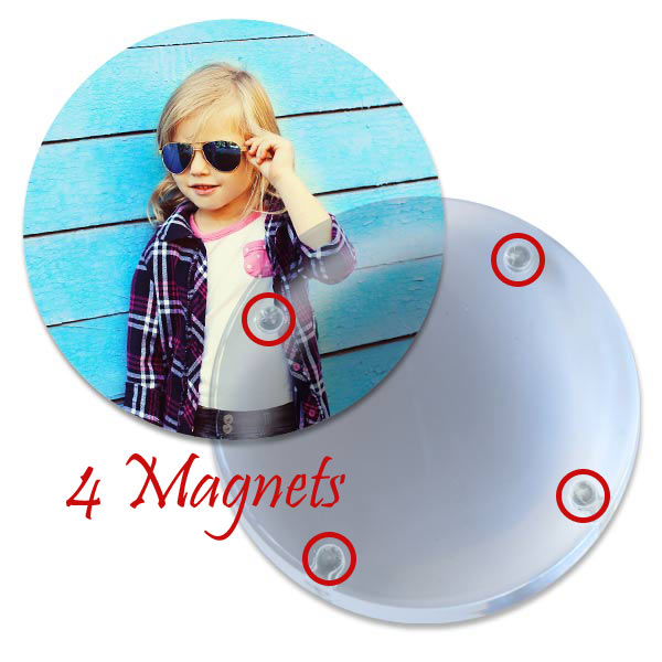 Premium acrylic paperweight with removable back also works as a reading magnifying glass