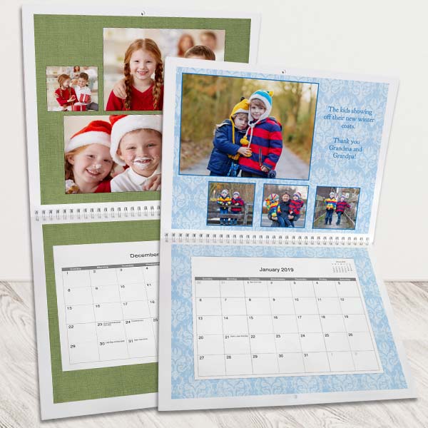 Create a custom 2019 calendar using your own photos with MailPix 8x11 calendars