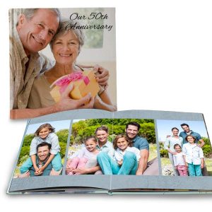 Create a premium layflat photo book for your family photos or Anniversary