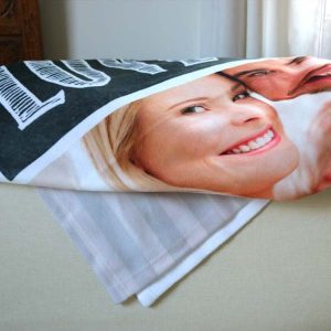 Customize a fleece blanket for your bed or living room with MailPix Photo Blankets