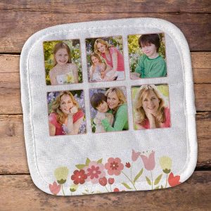 Create a personalized pot holder for your mom and give her a custom gift