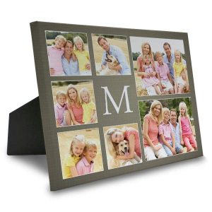 Personalize your own easel back canvas photo collage print
