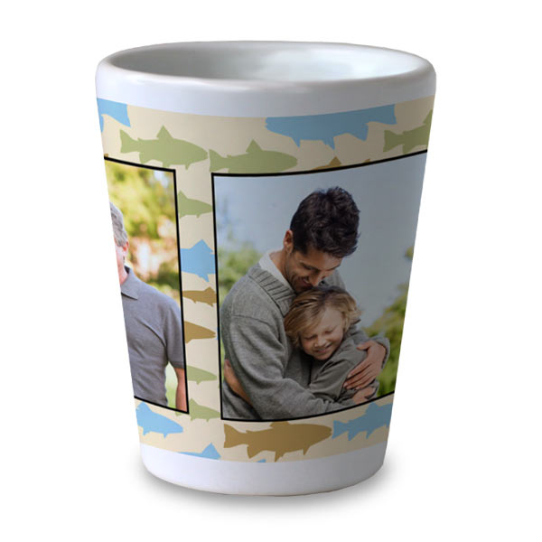 Create custom shot glass with designer backgrounds, patterns and photos