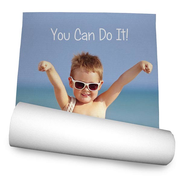 Personalize your own yoga mat with text and photos and enjoy your next yoga class