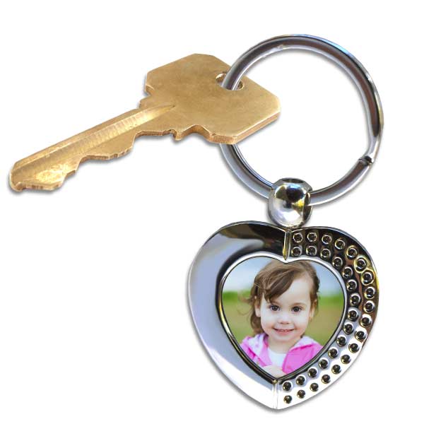 Custom photo heart key ring for your keys and precious items