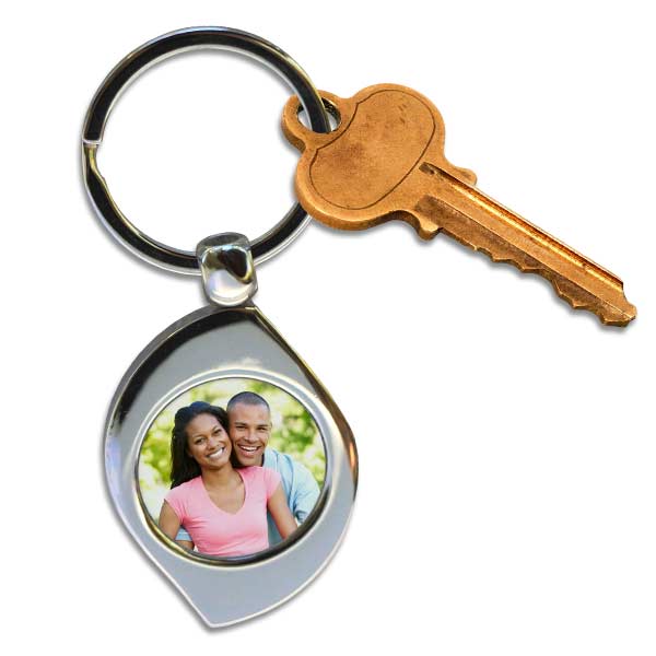 Swirl photo custom key ring for your keys, add a photo and enjoy for years