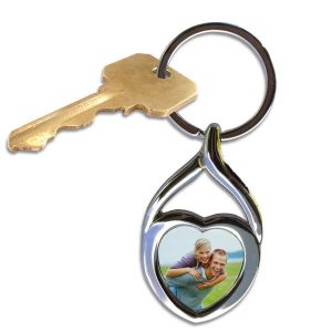 Keep your keys together with a swirl photo key chain with your favorite picture added