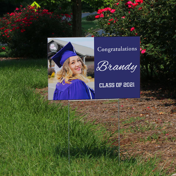 Celebrate your student’s success and surprise them with a congratulations yard sign