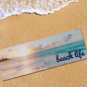 Enjoy a day at the beach lounging on your own custom made beach mat