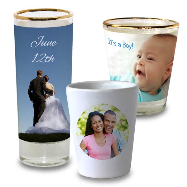 Shot glasses can be customized for any occasion and make a great gift