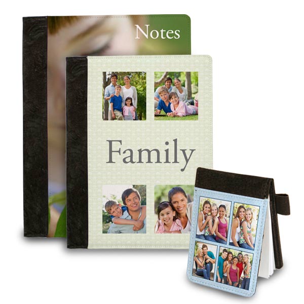 Keep your notes in style with a personalized folio note book with your photos on the cover