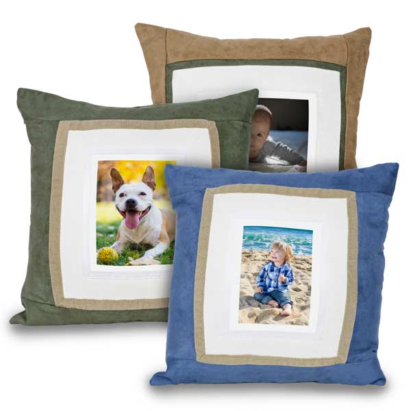 Add your photo to a beautiful suede pillow for your home