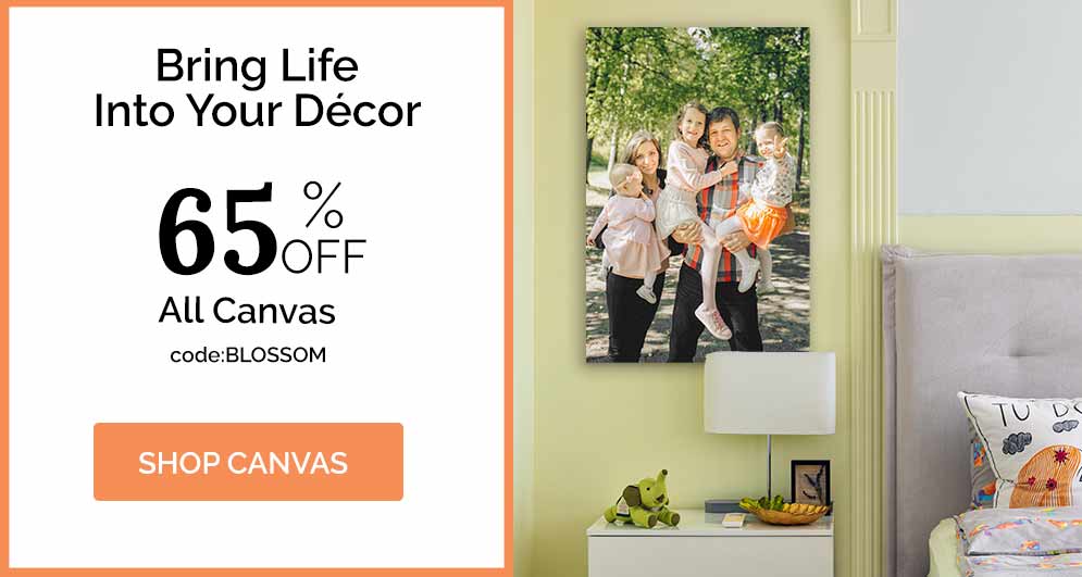 Print your photos on real canvas and turn your home into a gallery of photos